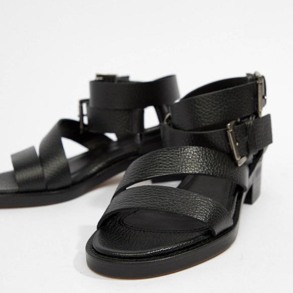 ASOS WHITE Lotus Chunky Leather Sandals - Picture 2 of 8